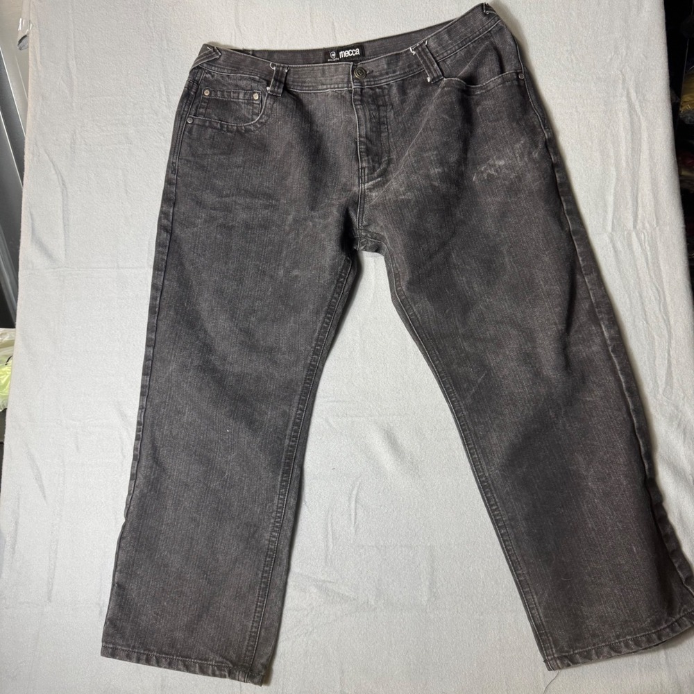 Mecca Since Day One Mens Relaxed Straight Jeans Faded Black RN122358 Size 44x32